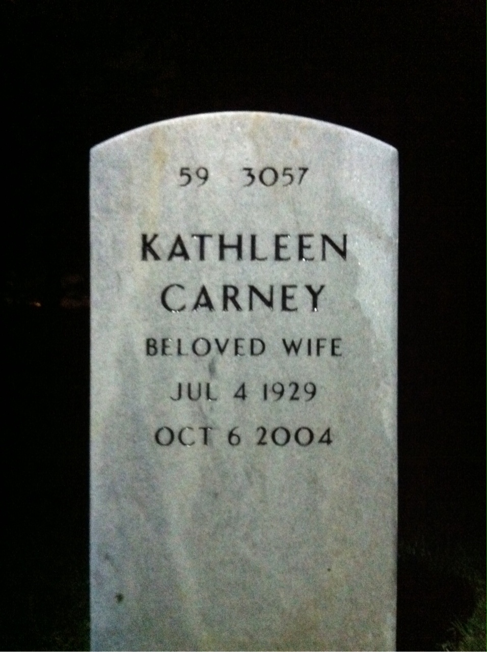 Back of headstone — Paul Kelly
