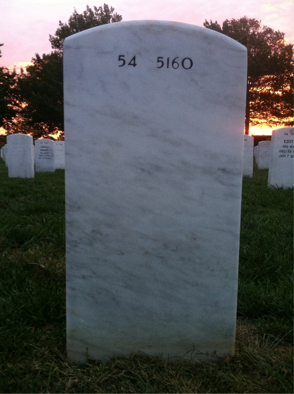 Back of headstone — Harry Edwards