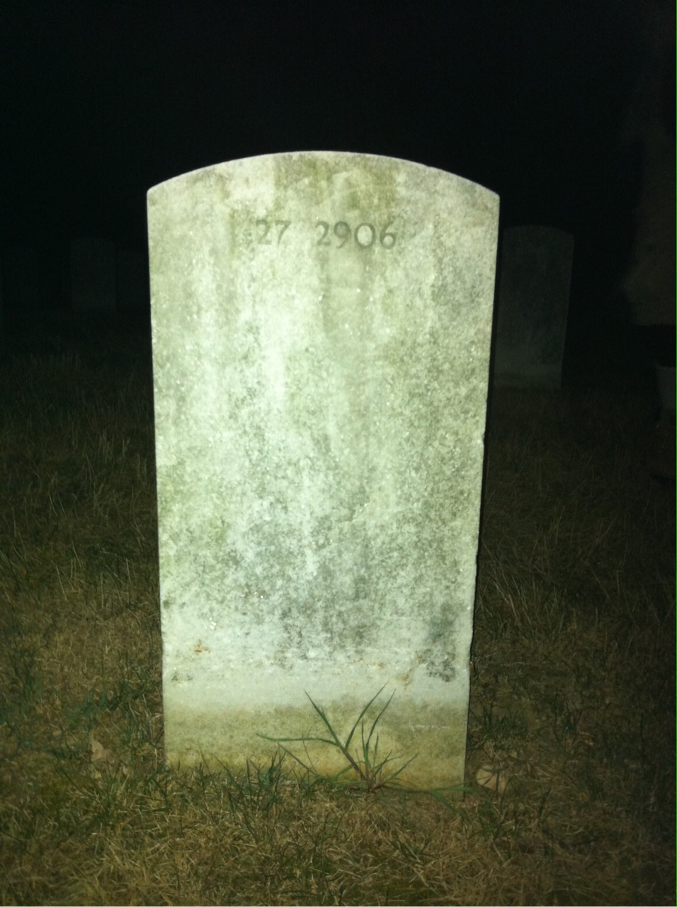 Back of headstone — Jennie Morgan