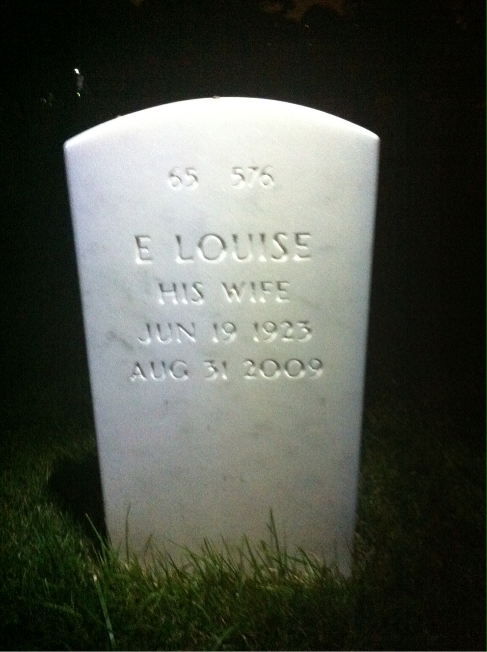 Back of headstone — John Martin