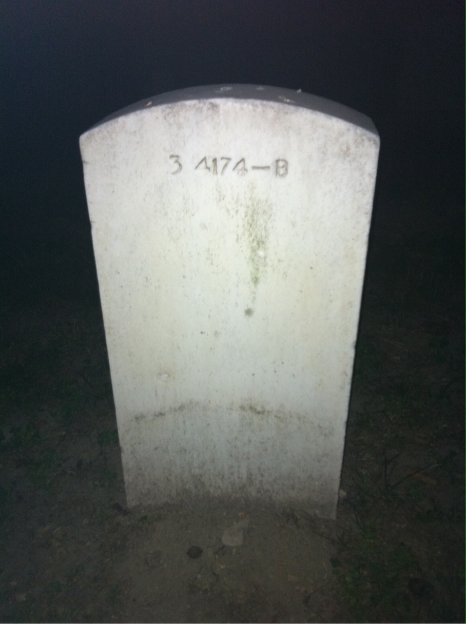 Back of headstone — Franklin Montgomery