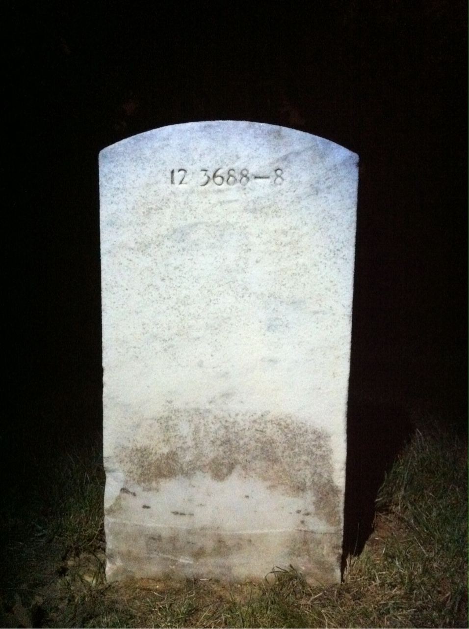 Back of headstone — John Moyer
