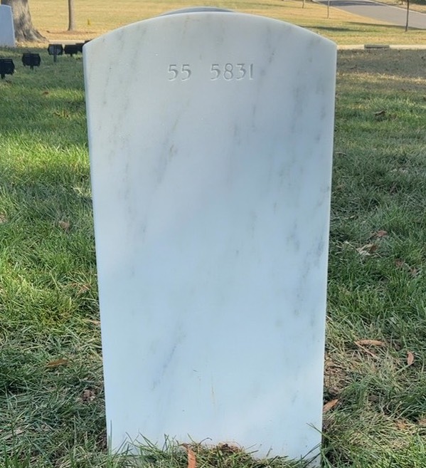 Back of headstone — Walton Bennett Stamper