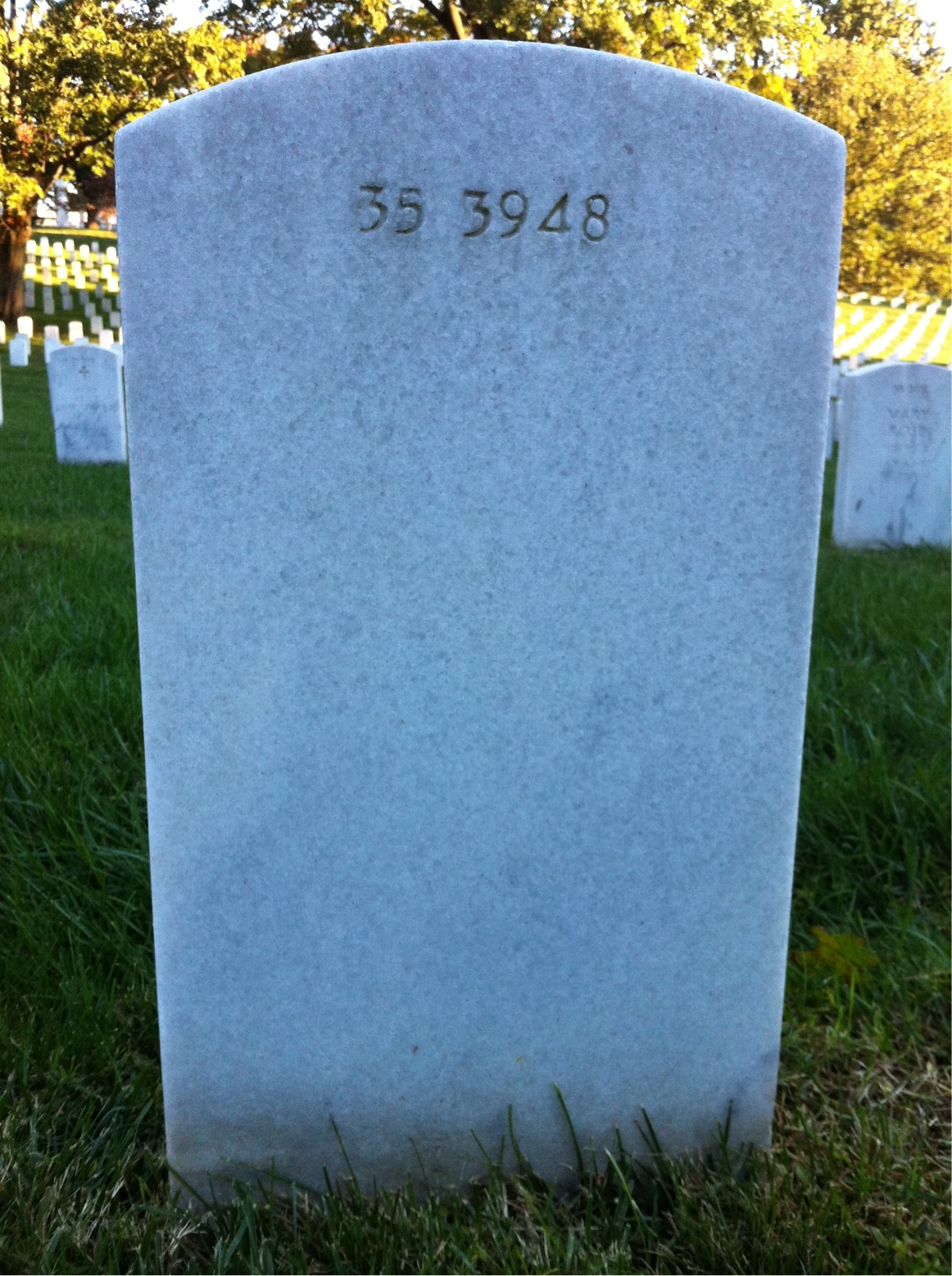 Back of headstone — Theodore Bak