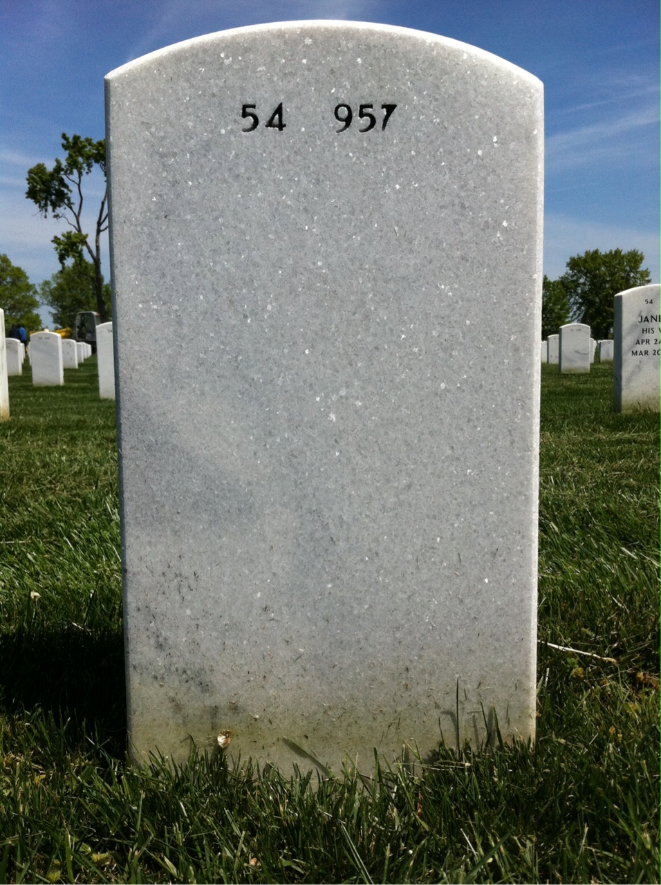 Back of headstone — Robert Asberry