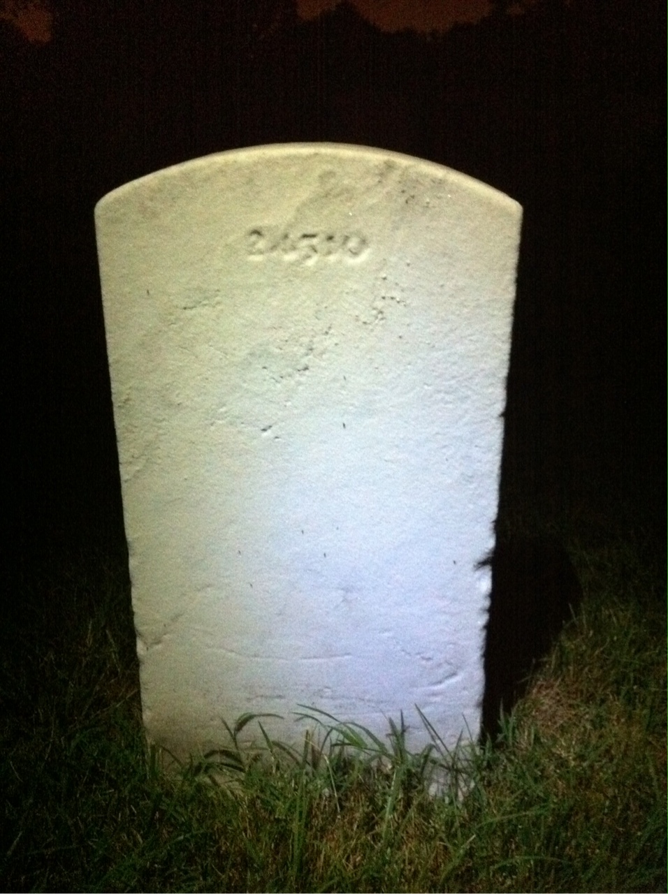 Back of headstone — Homer E Paul