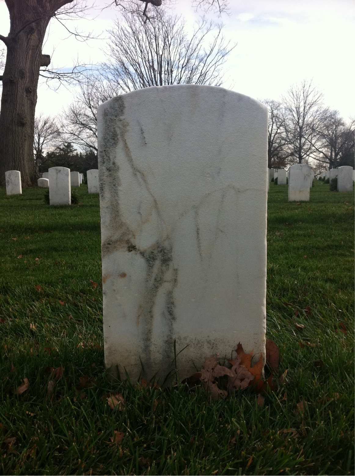 Back of headstone — James Benson