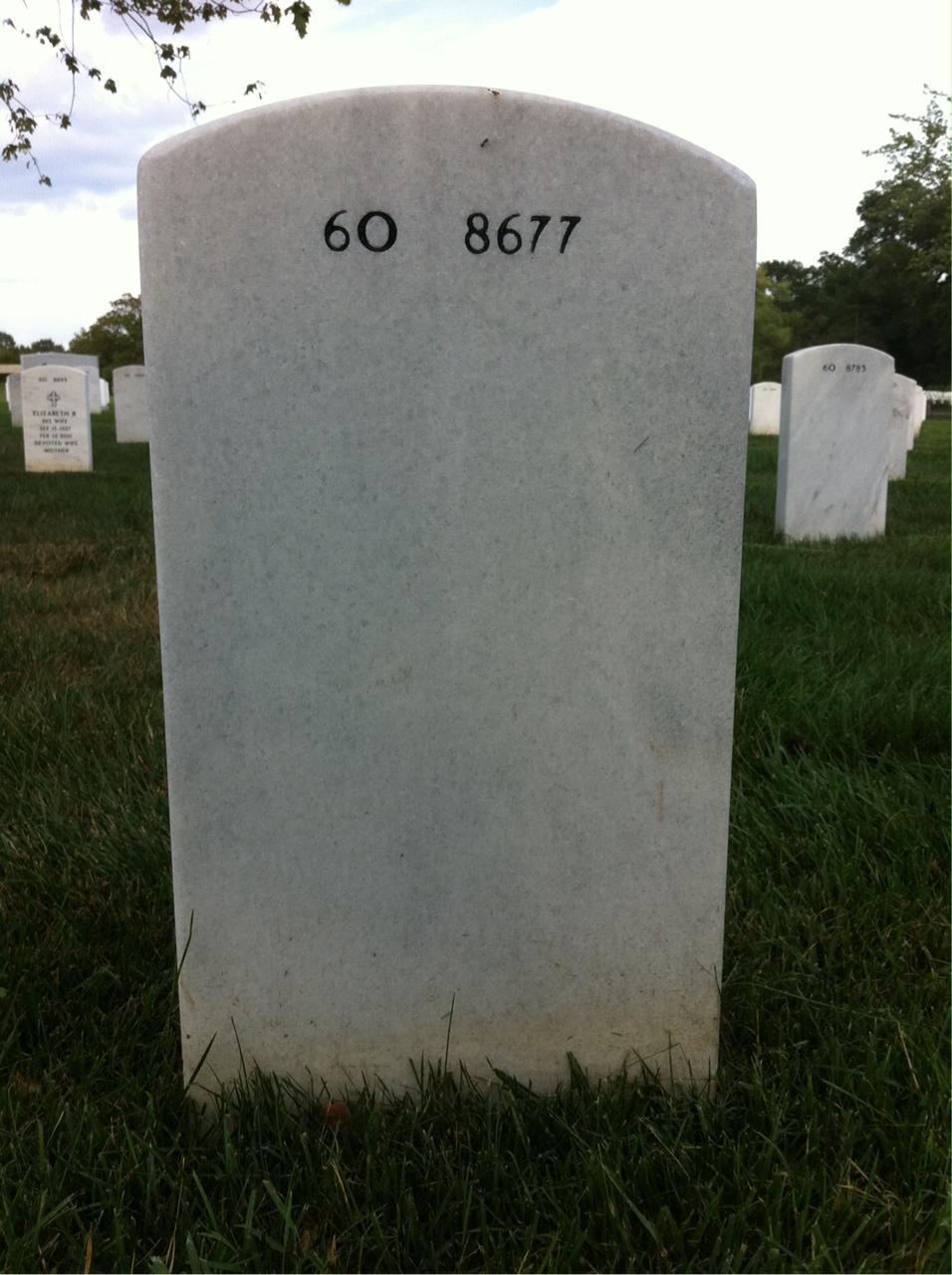 Back of headstone — Christopher Cooper