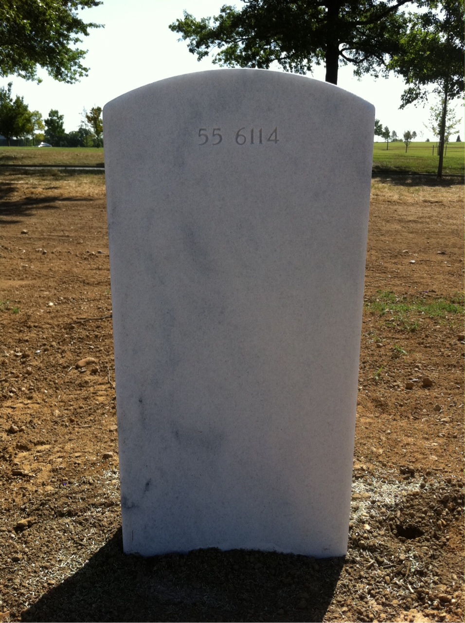 Back of headstone — Edwin Ake