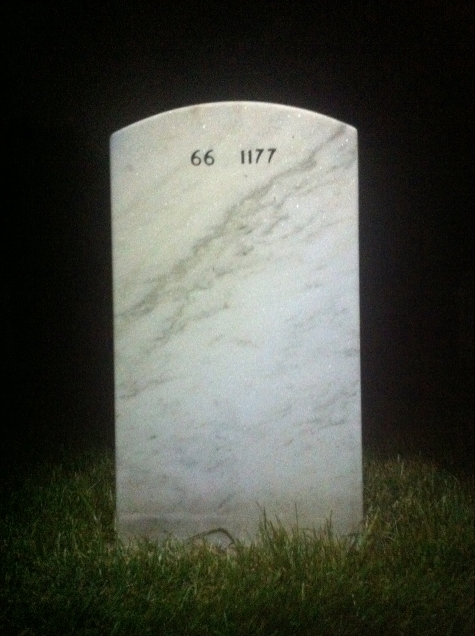 Back of headstone — Joseph Roesser
