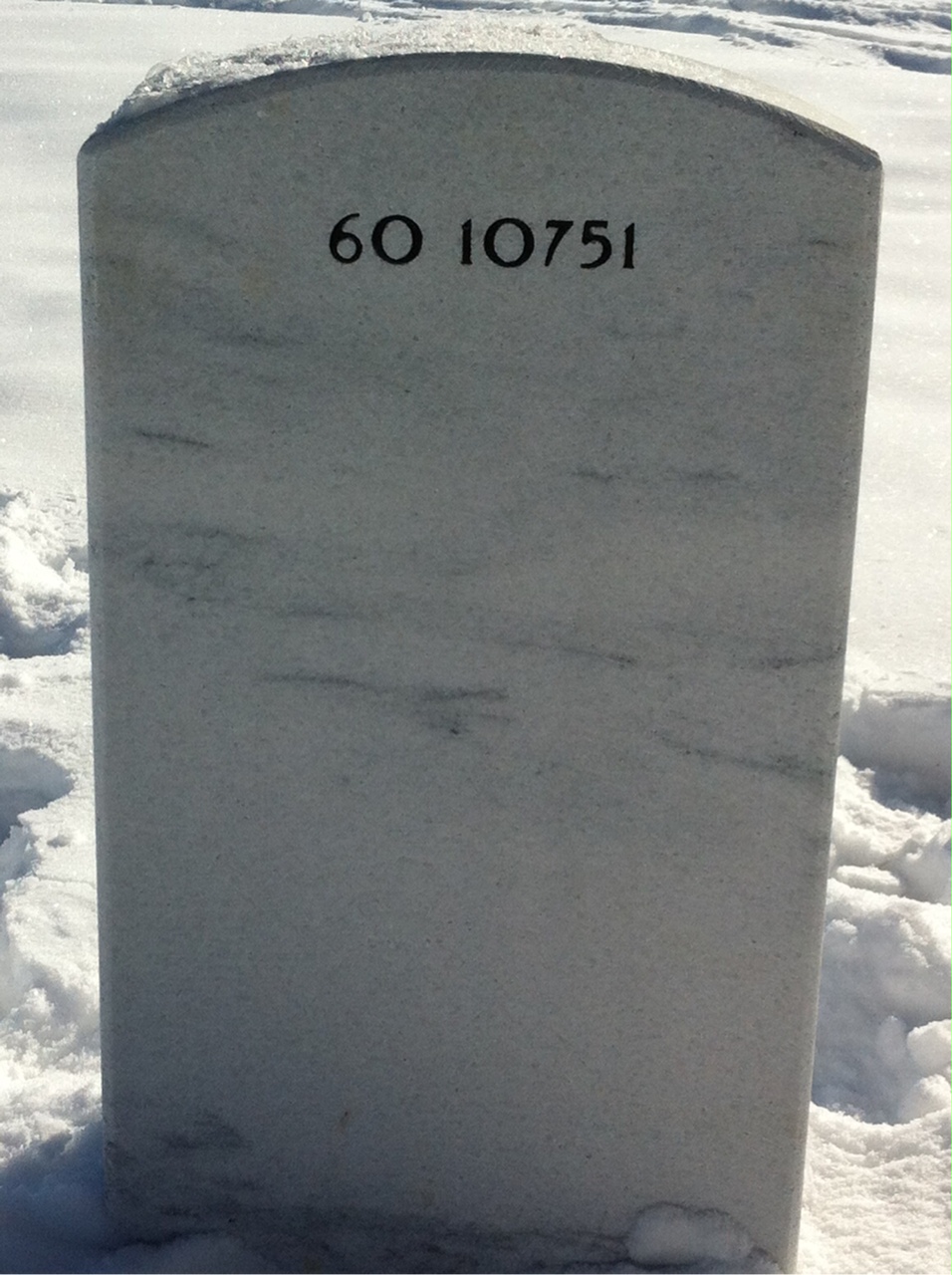 Back of headstone — William Abraham Hillman