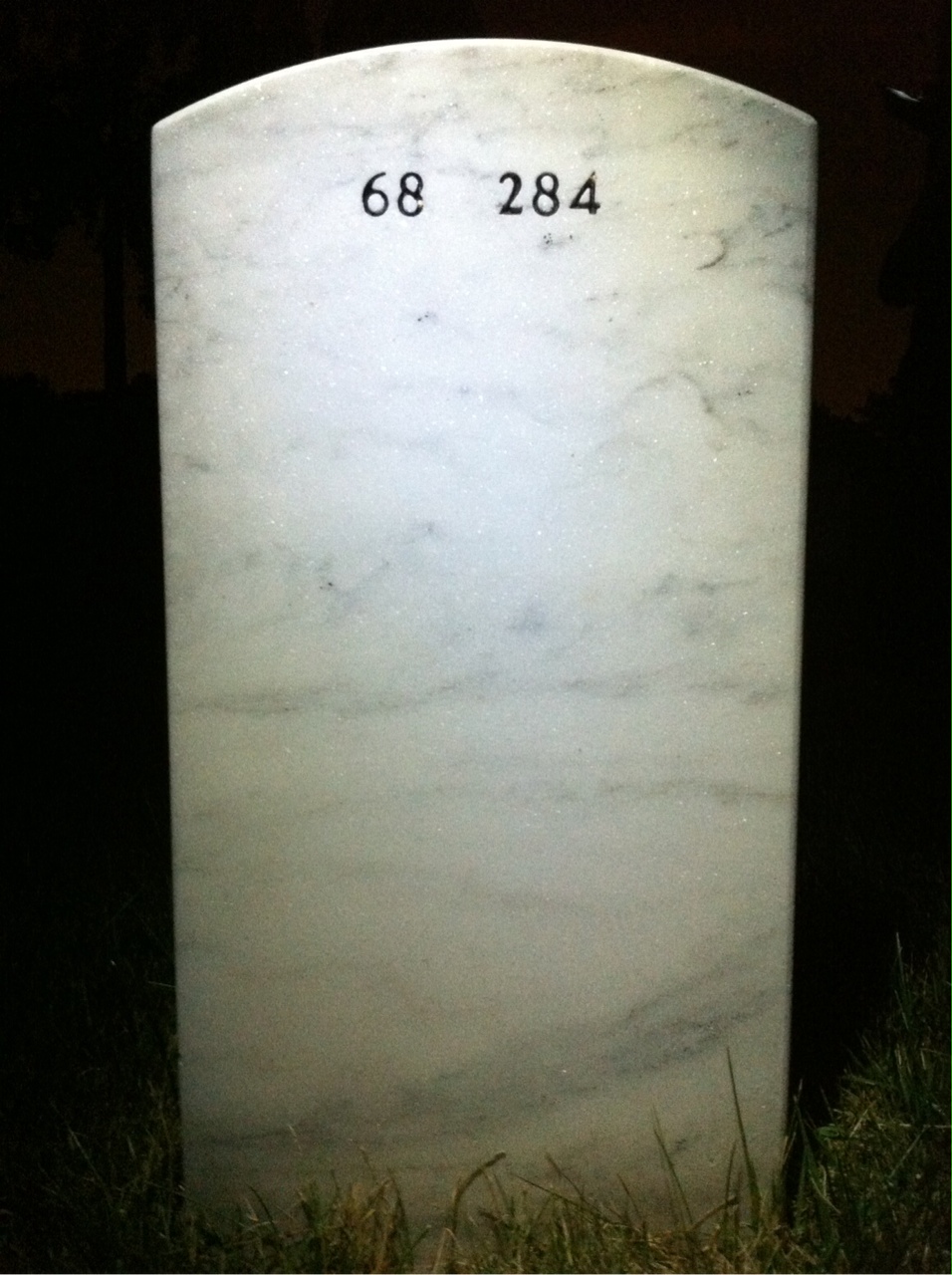 Back of headstone — June Port