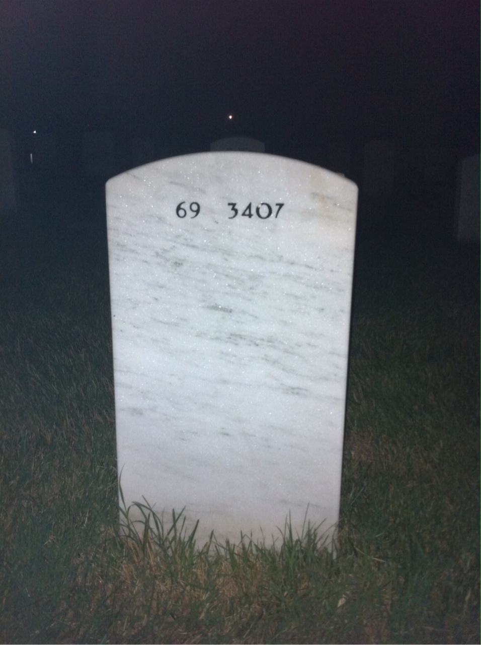 Back of headstone — Richard Baker