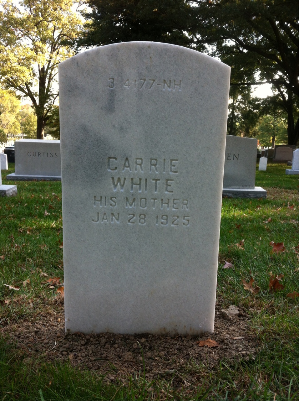 Back of headstone — Herbert Avery