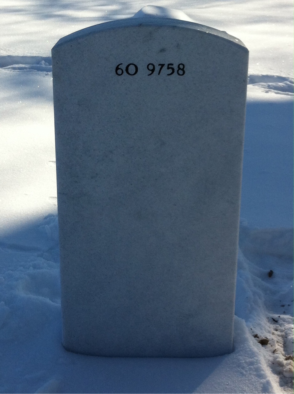 Back of headstone — Christopher David Leon