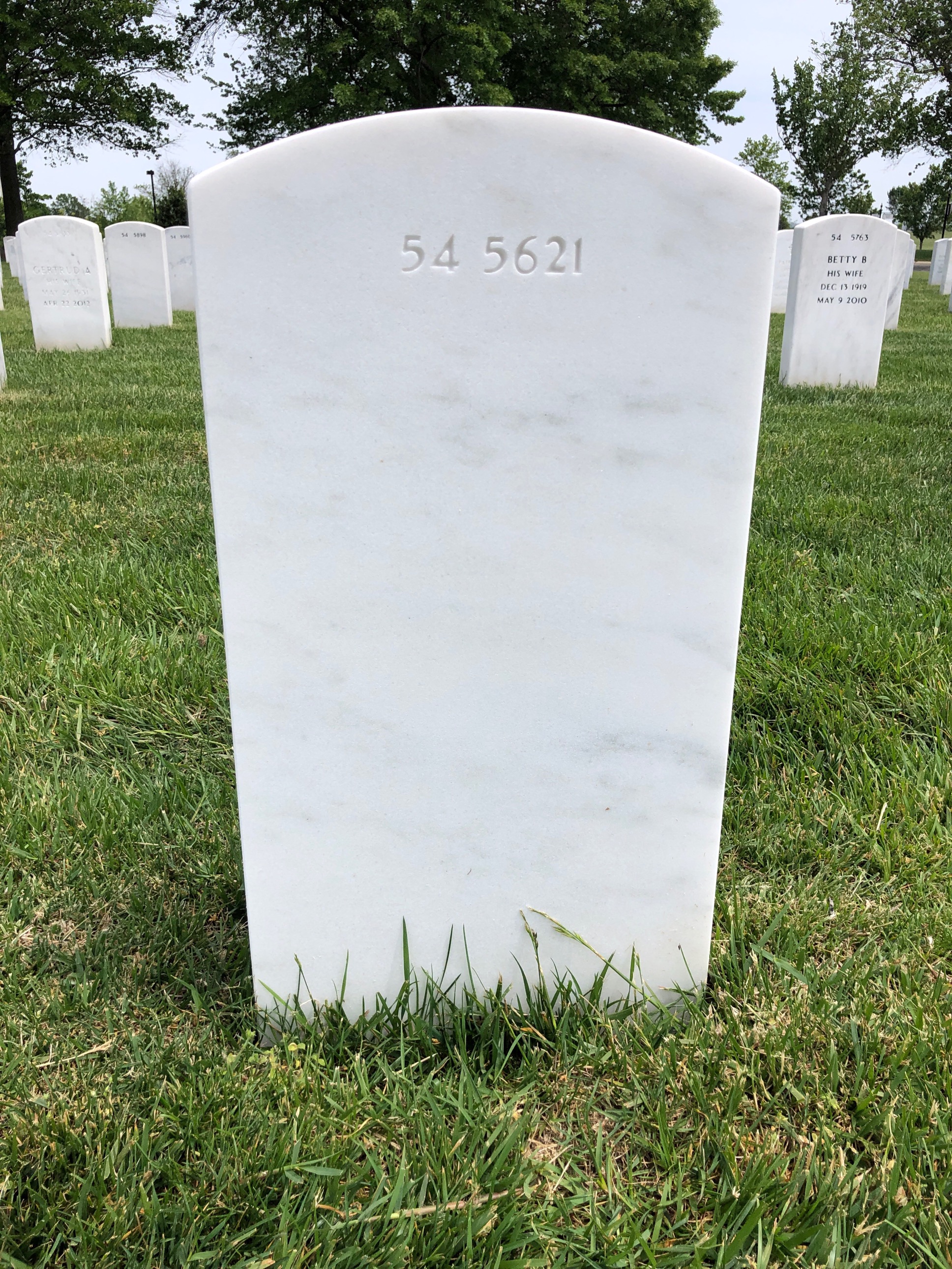 Back of headstone — John Michael
