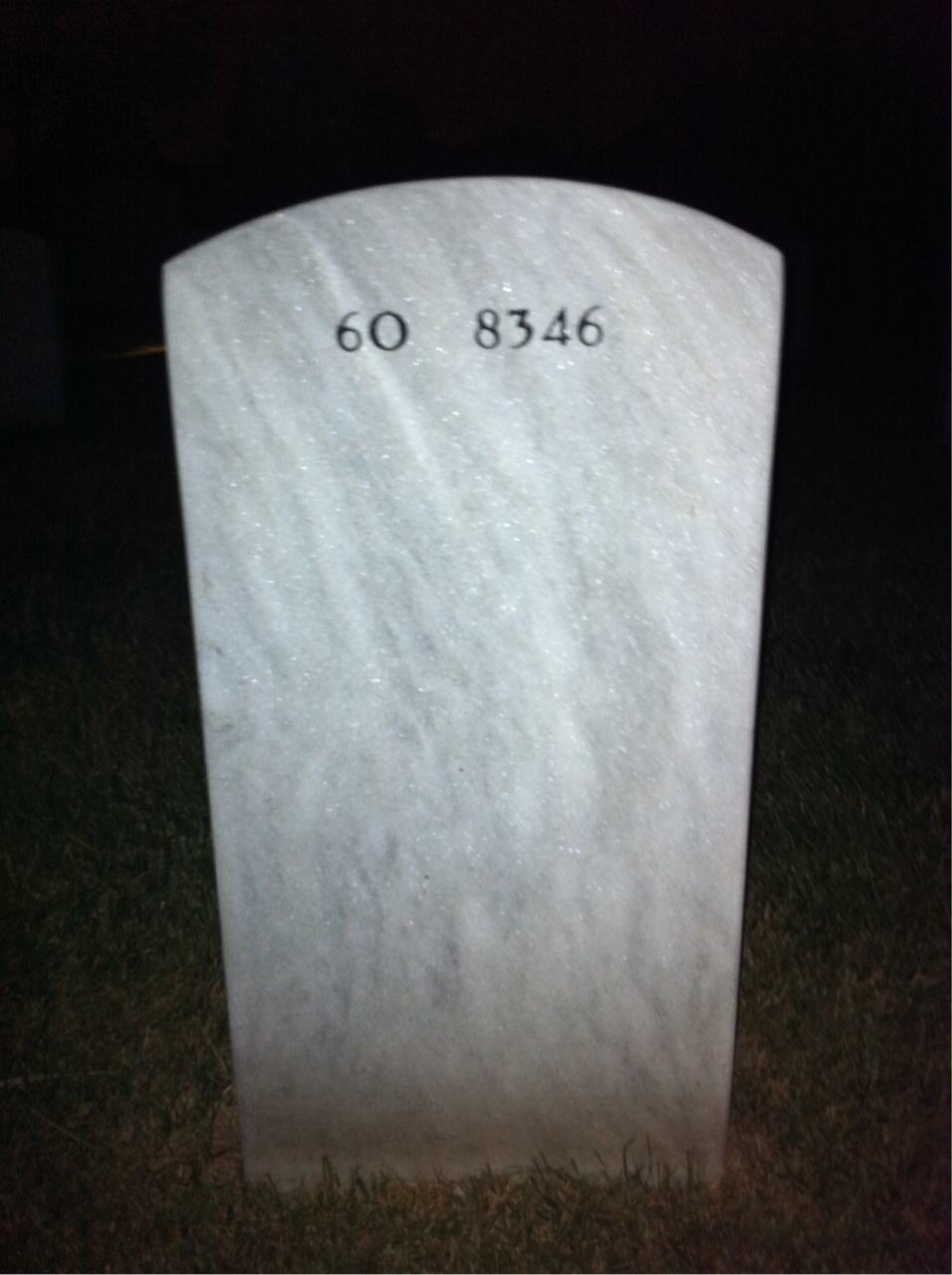 Back of headstone — John Hathaway