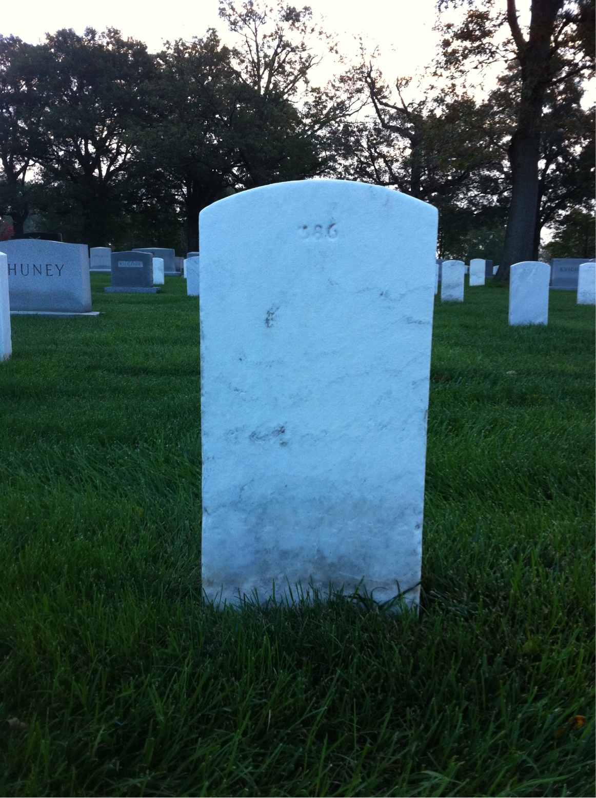 Back of headstone — John Murphy