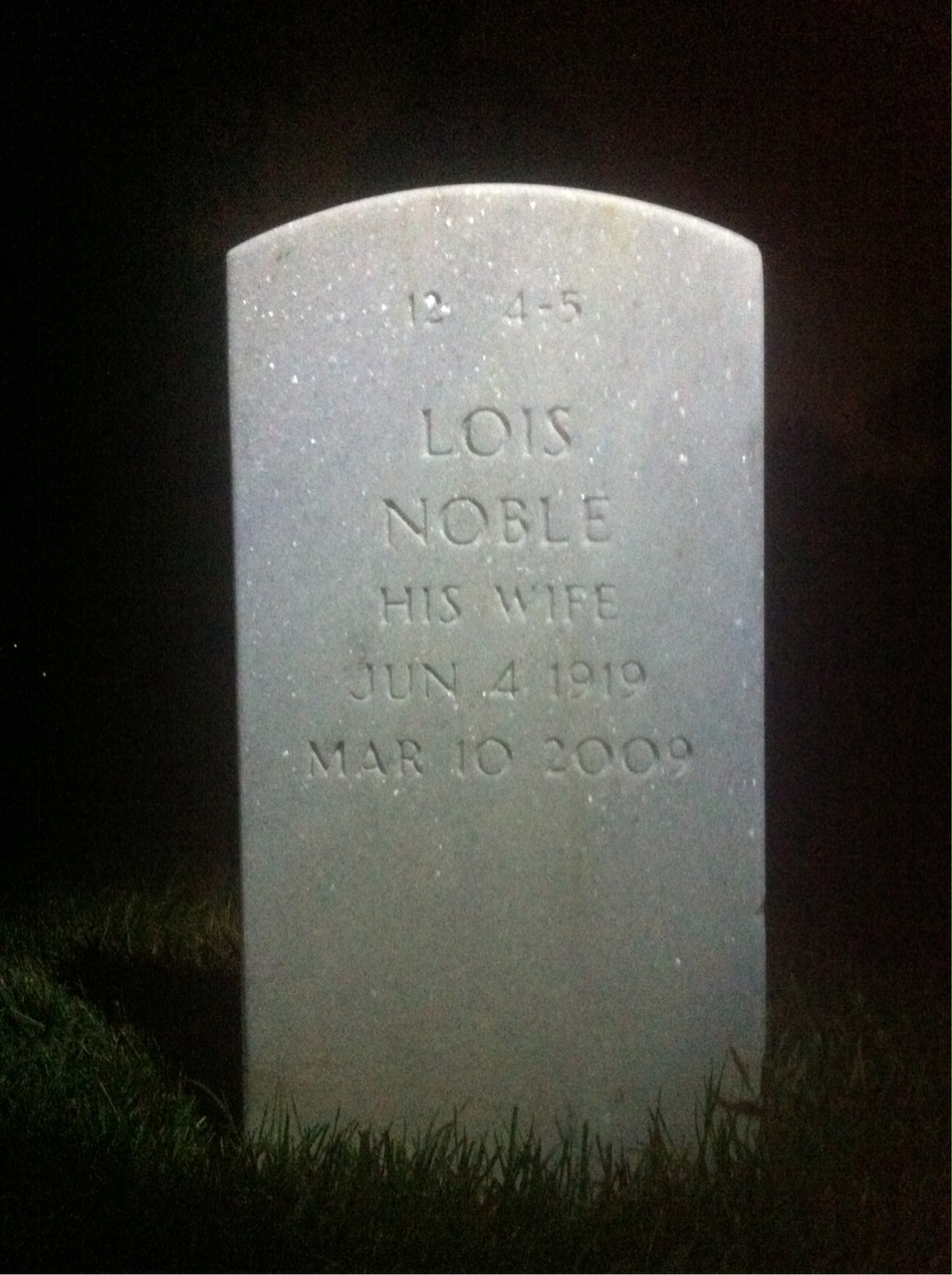 Back of headstone — Robert Brust