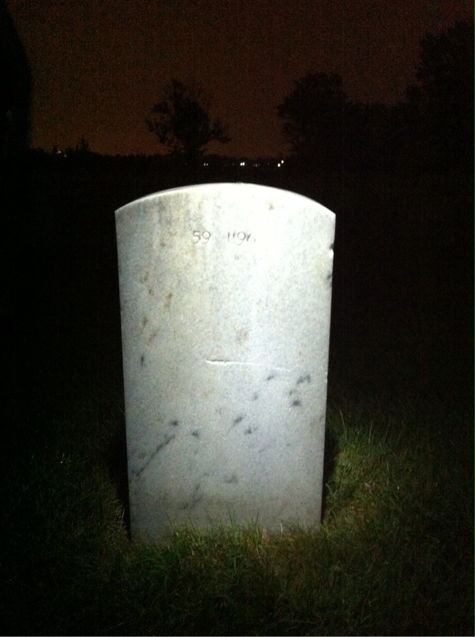 Back of headstone — Charles Myers