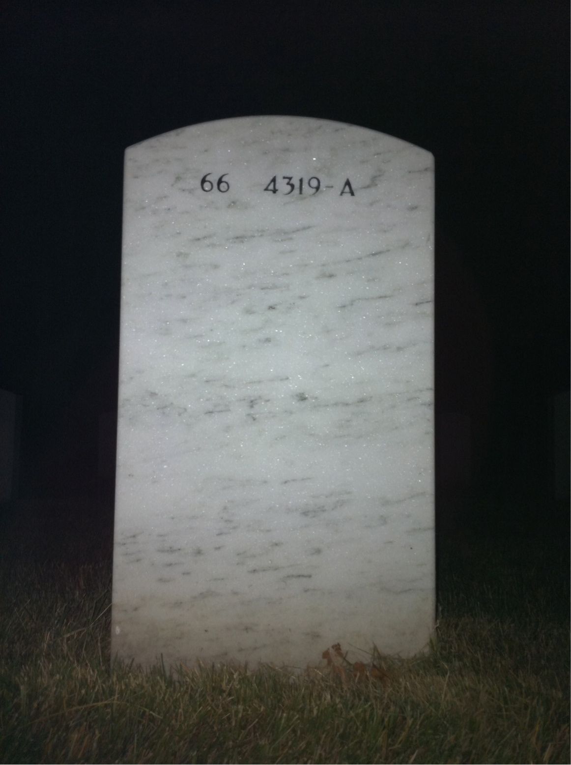 Back of headstone — Donald Moreno