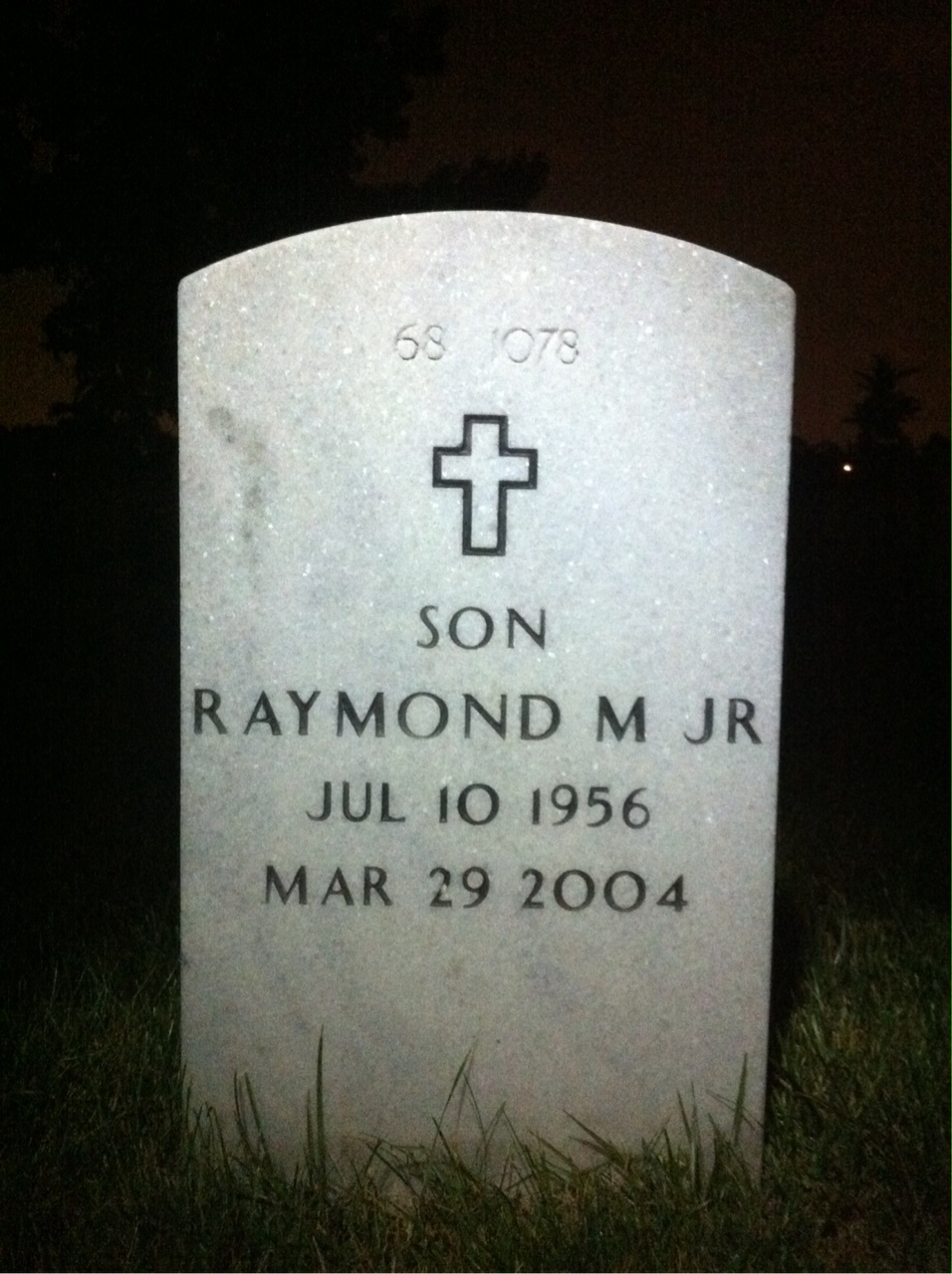 Back of headstone — Raymond Phillips