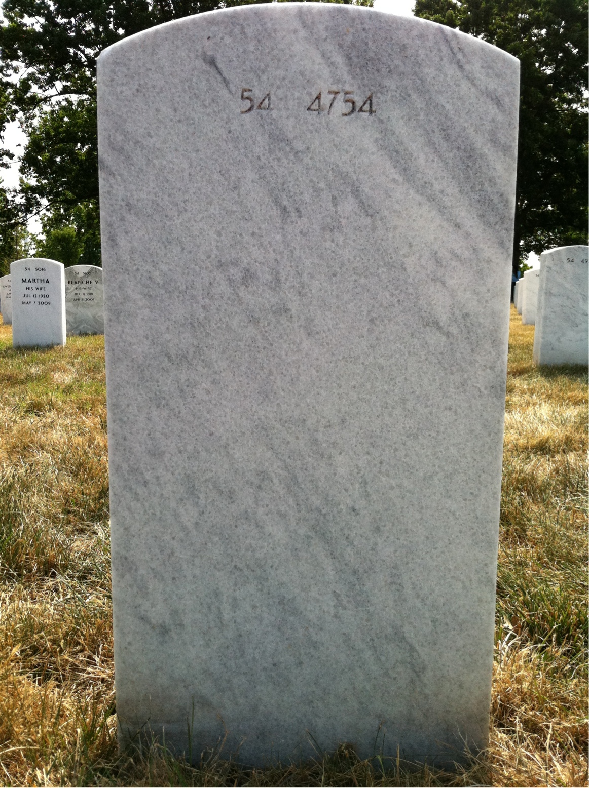 Back of headstone — Joseph Pluto