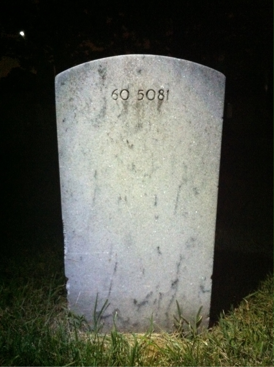 Back of headstone — John Melton