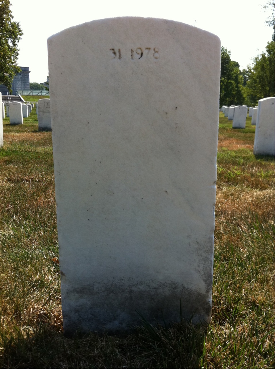 Back of headstone — Norman Moore