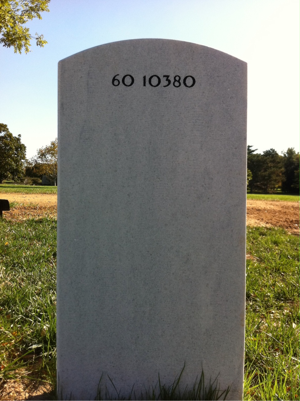 Back of headstone — Michael Harrison Simpson
