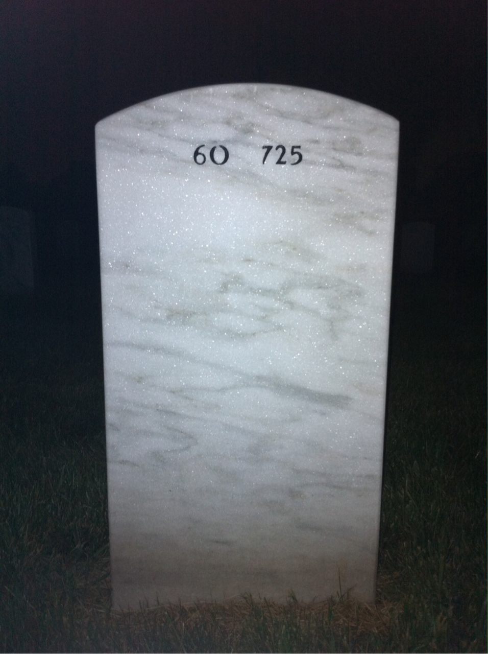 Back of headstone — Harrell Washington