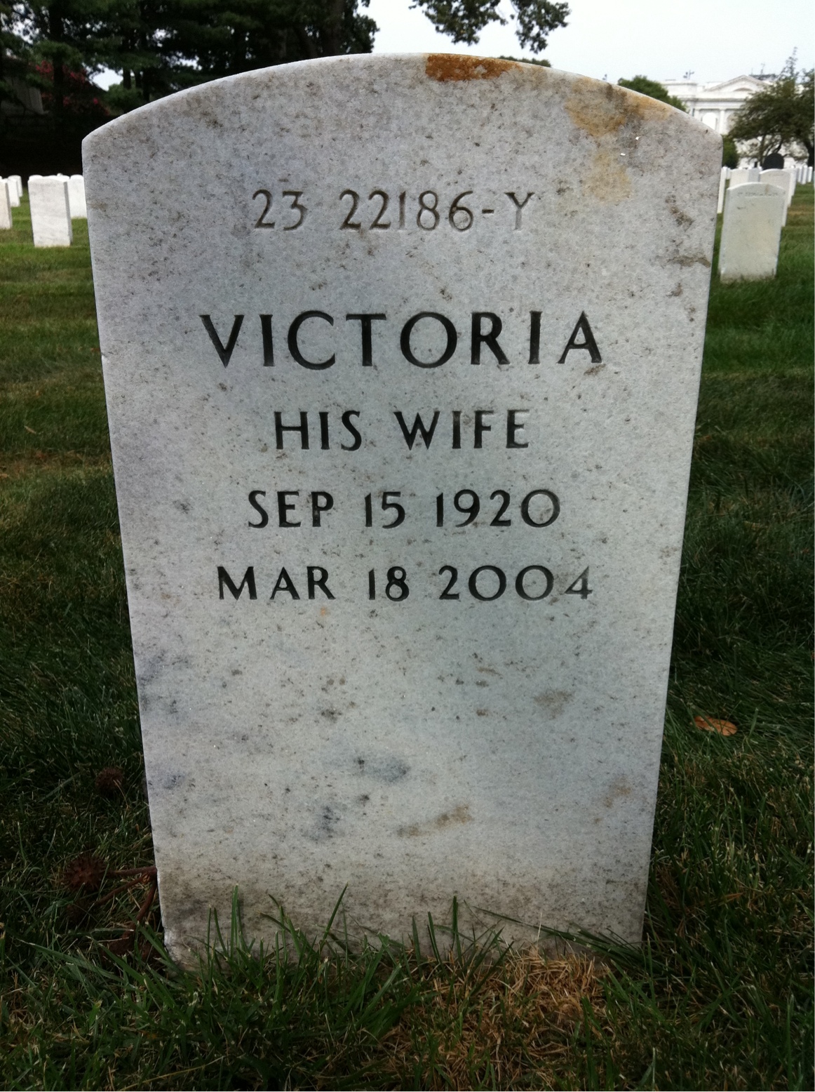 Back of headstone — Arcangelo Carlini