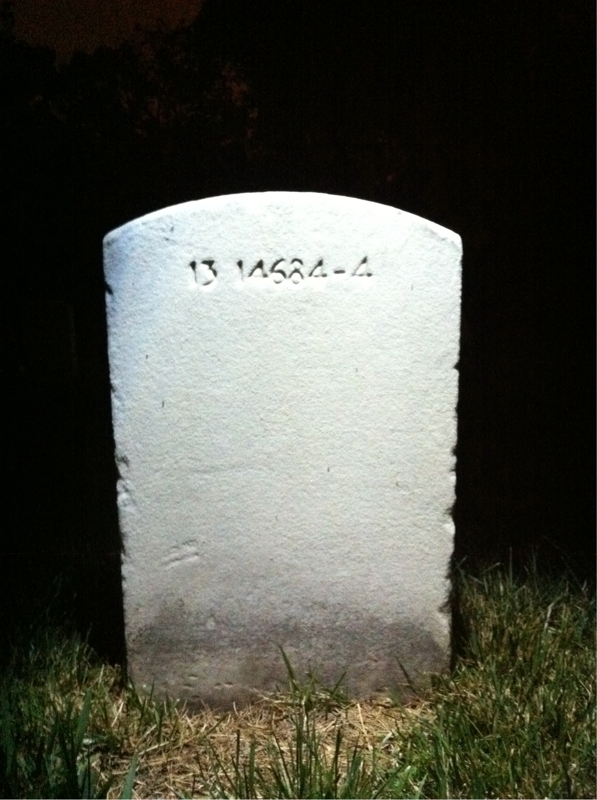 Back of headstone — Alice Milliken