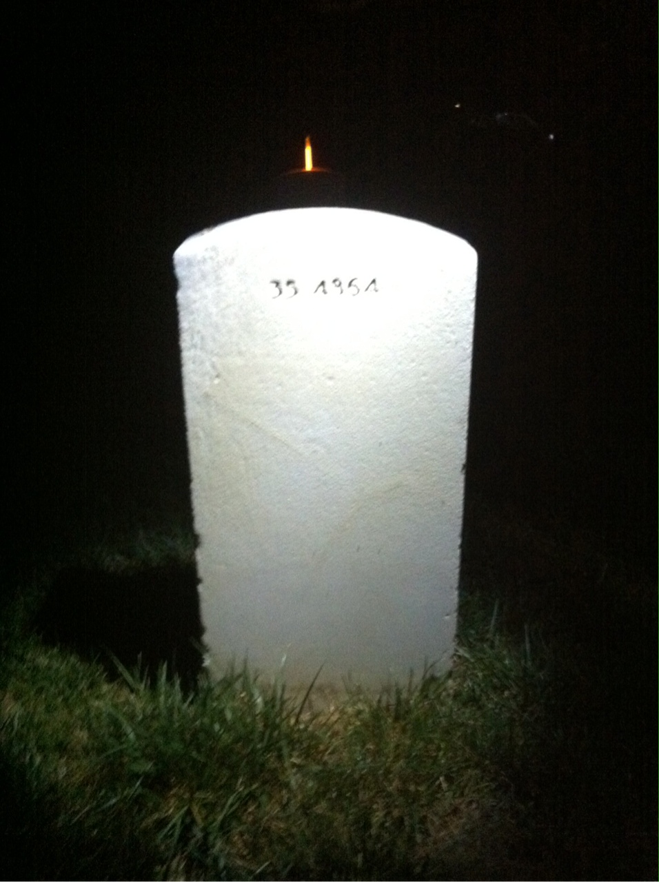 Back of headstone — George Mose