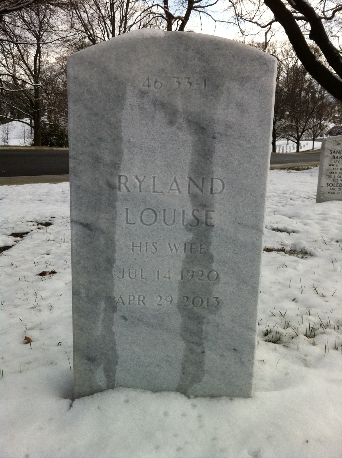 Back of headstone — Patrick Breen