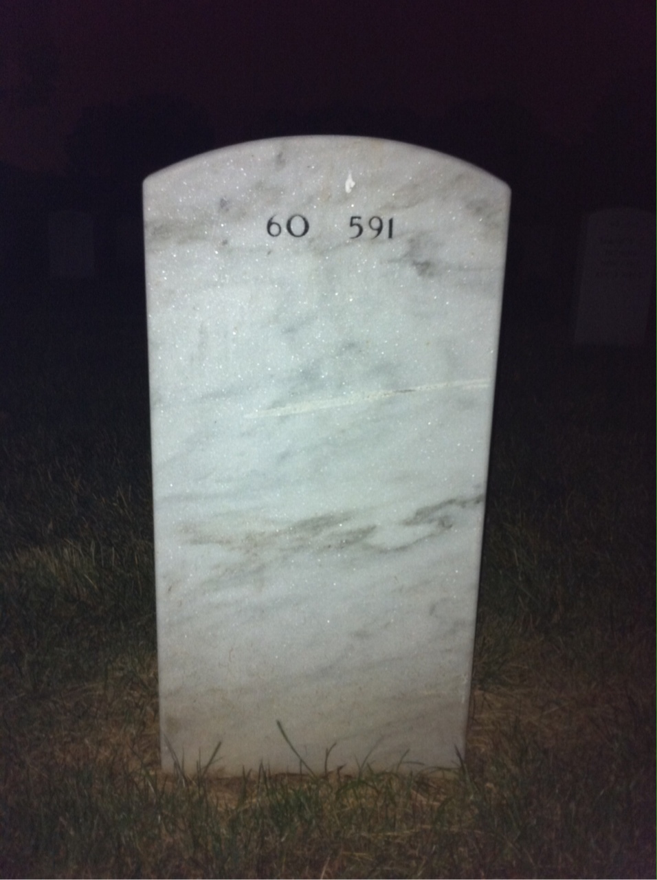 Back of headstone — Sidney Marshall
