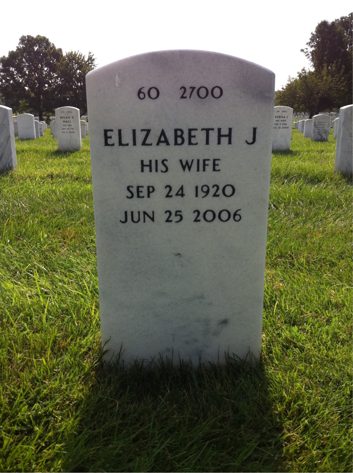 Back of headstone — John Troll