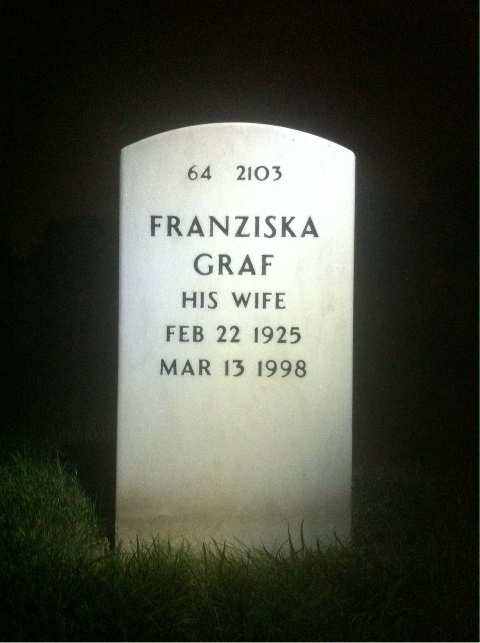Back of headstone — Martin Brumley