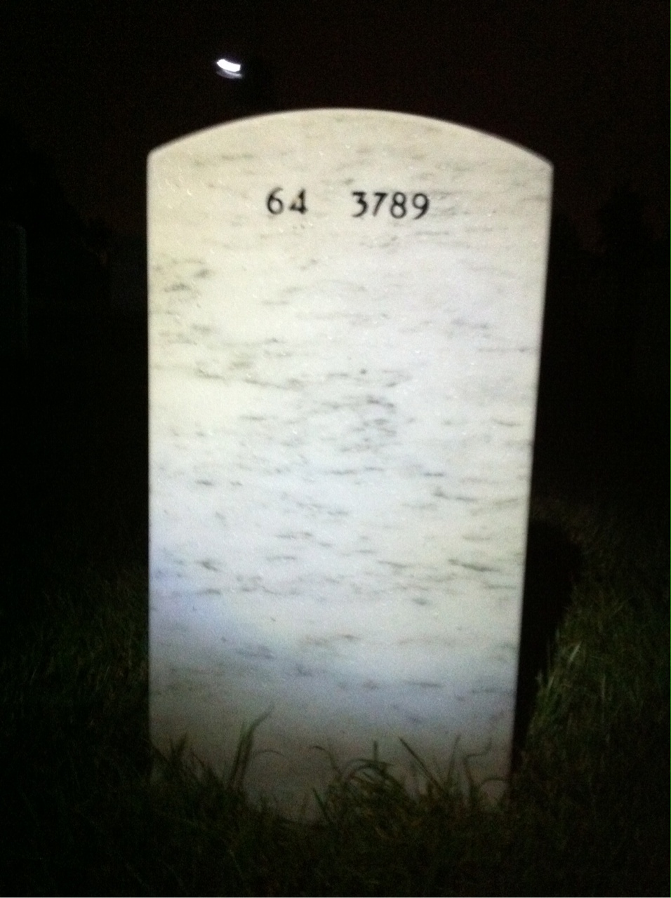 Back of headstone — Frank Klein