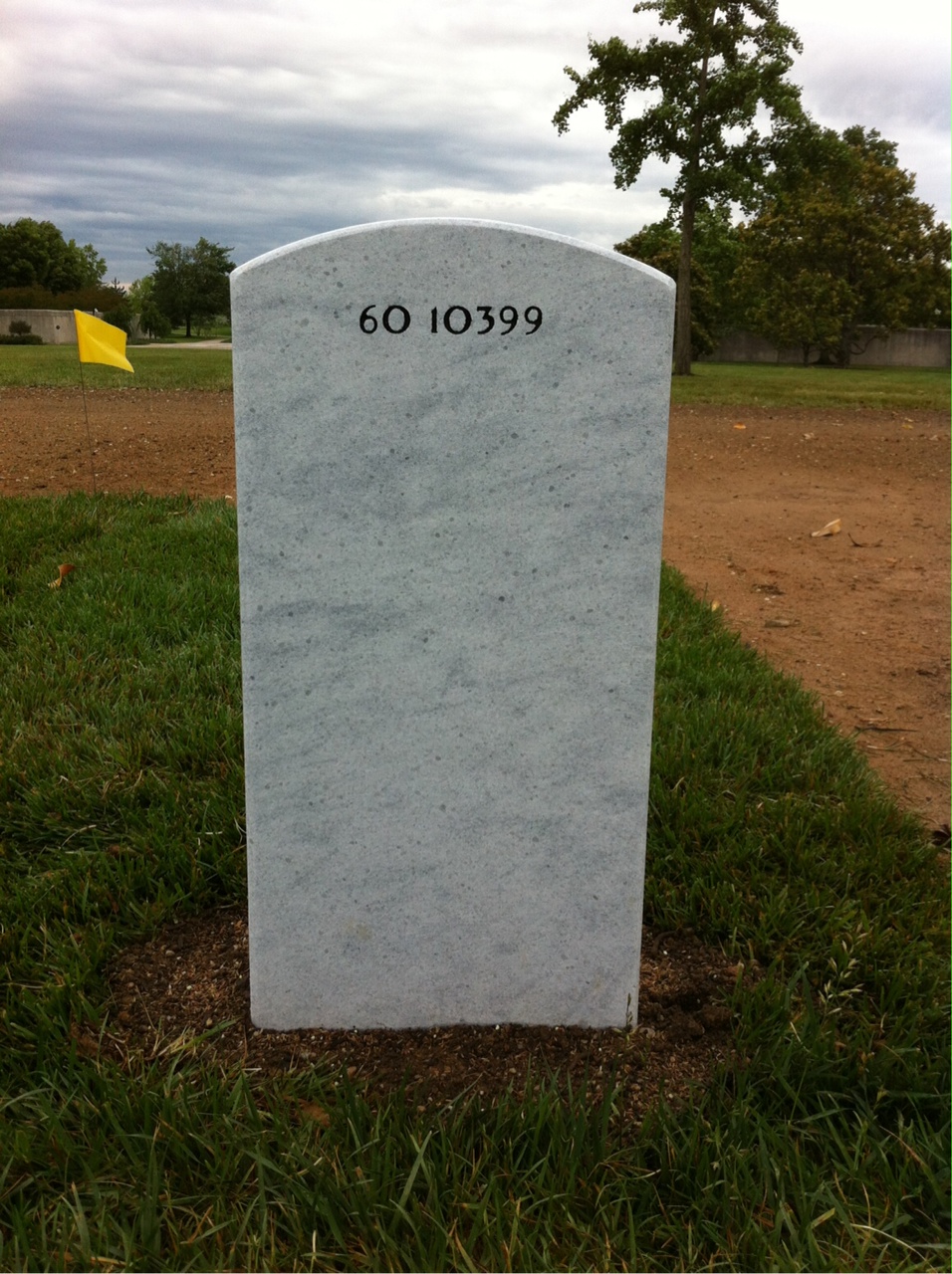 Back of headstone — Thomas Edward Stamps