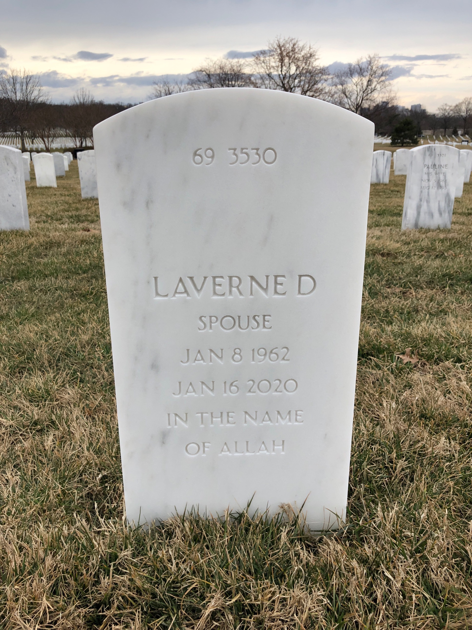 Back of headstone — Herbert Richard Beasley