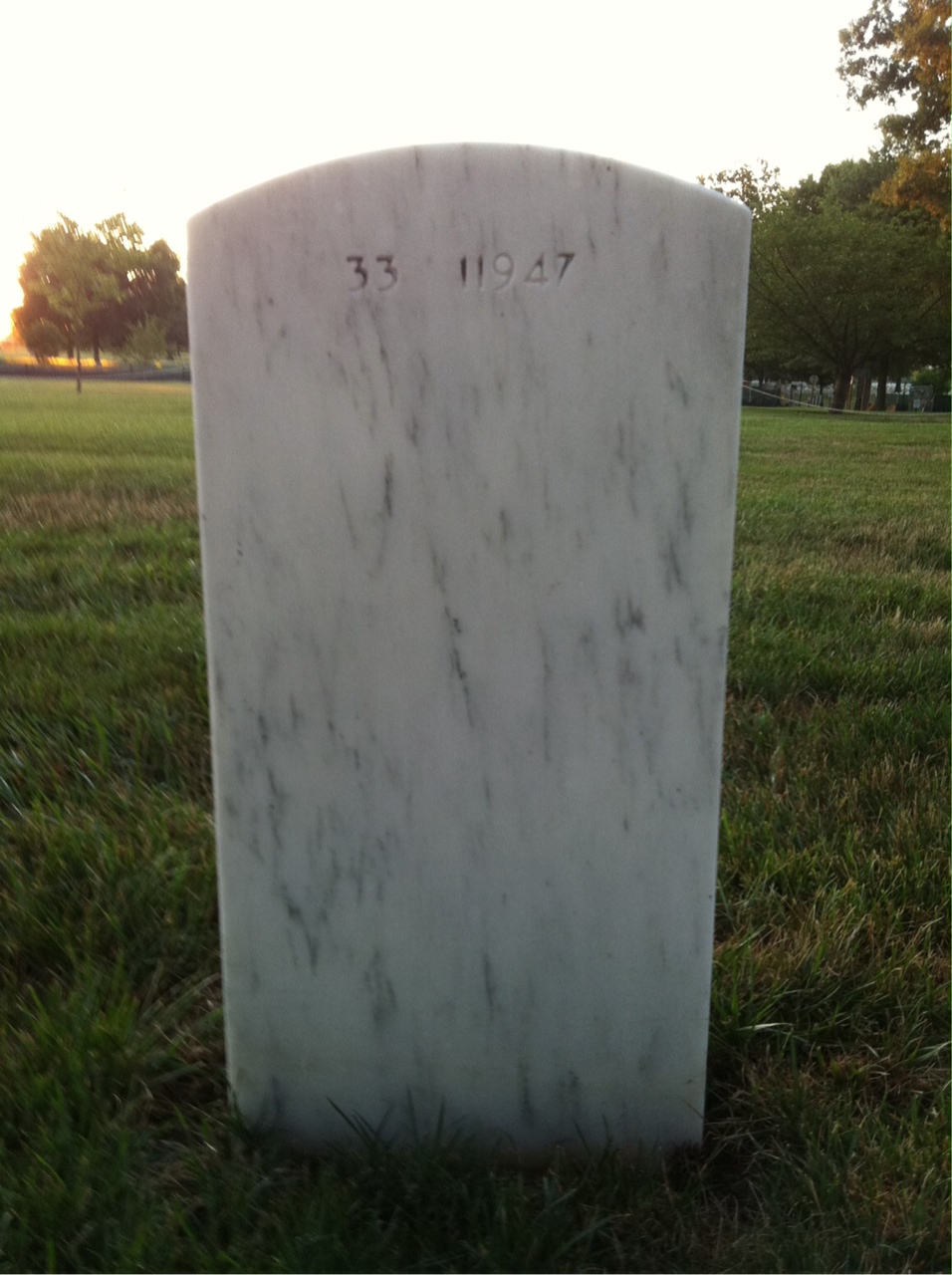 Back of headstone — William Hubbard