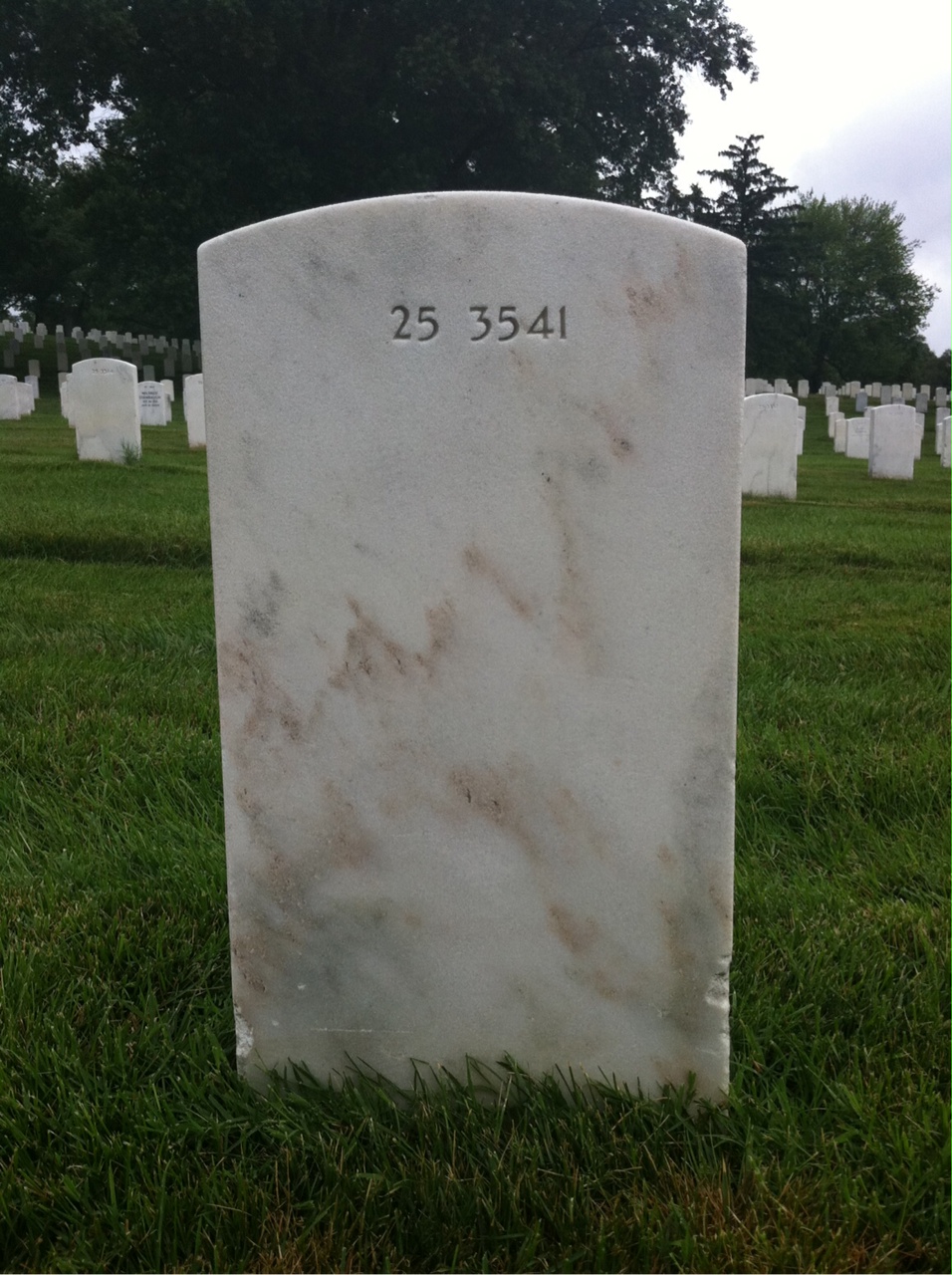 Back of headstone — John Mitchell