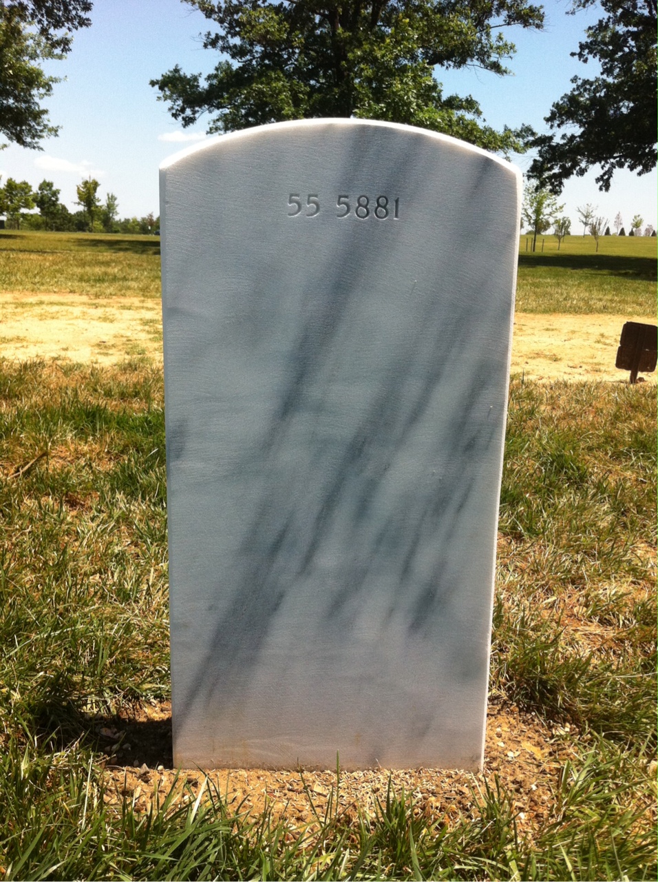 Back of headstone — Richard Bailey