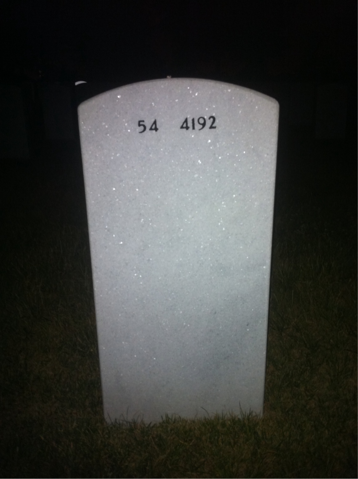 Back of headstone — Patrick Clark