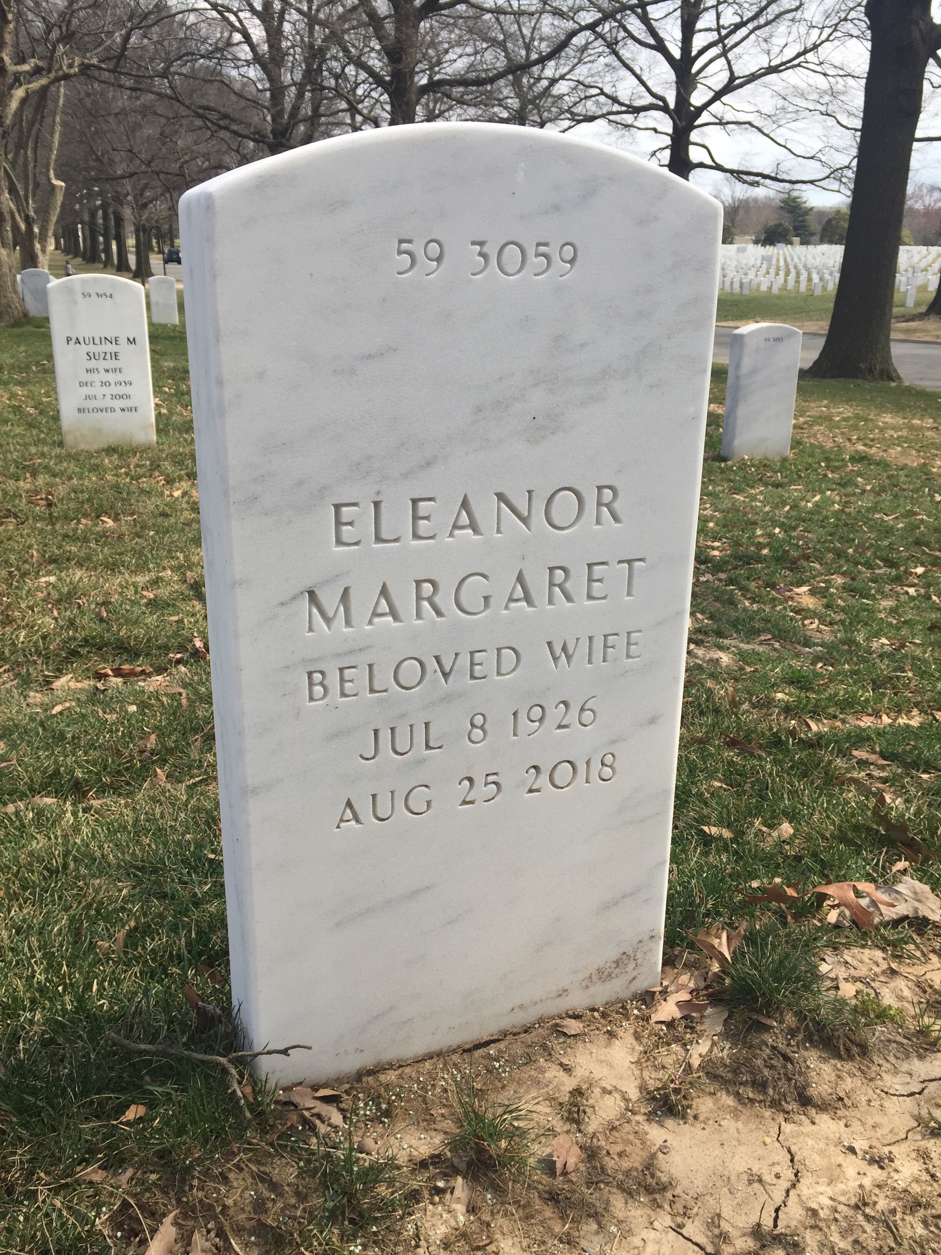 Back of headstone — Donald Hart
