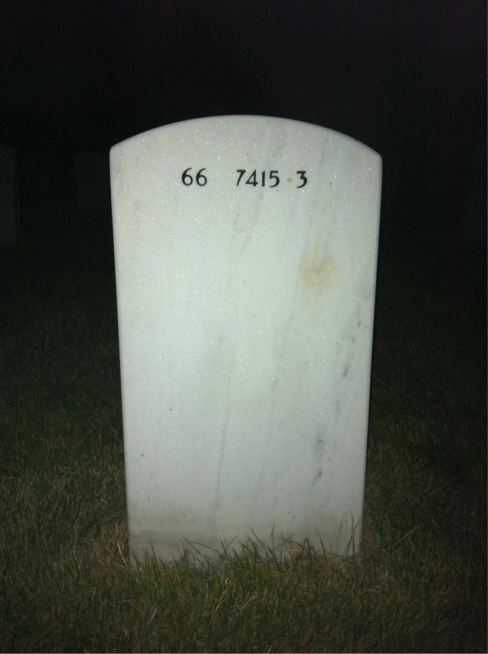 Back of headstone — James Hannigan