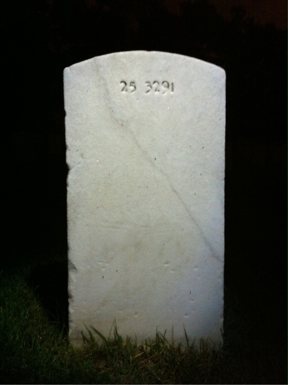 Back of headstone — Delmar Mudd