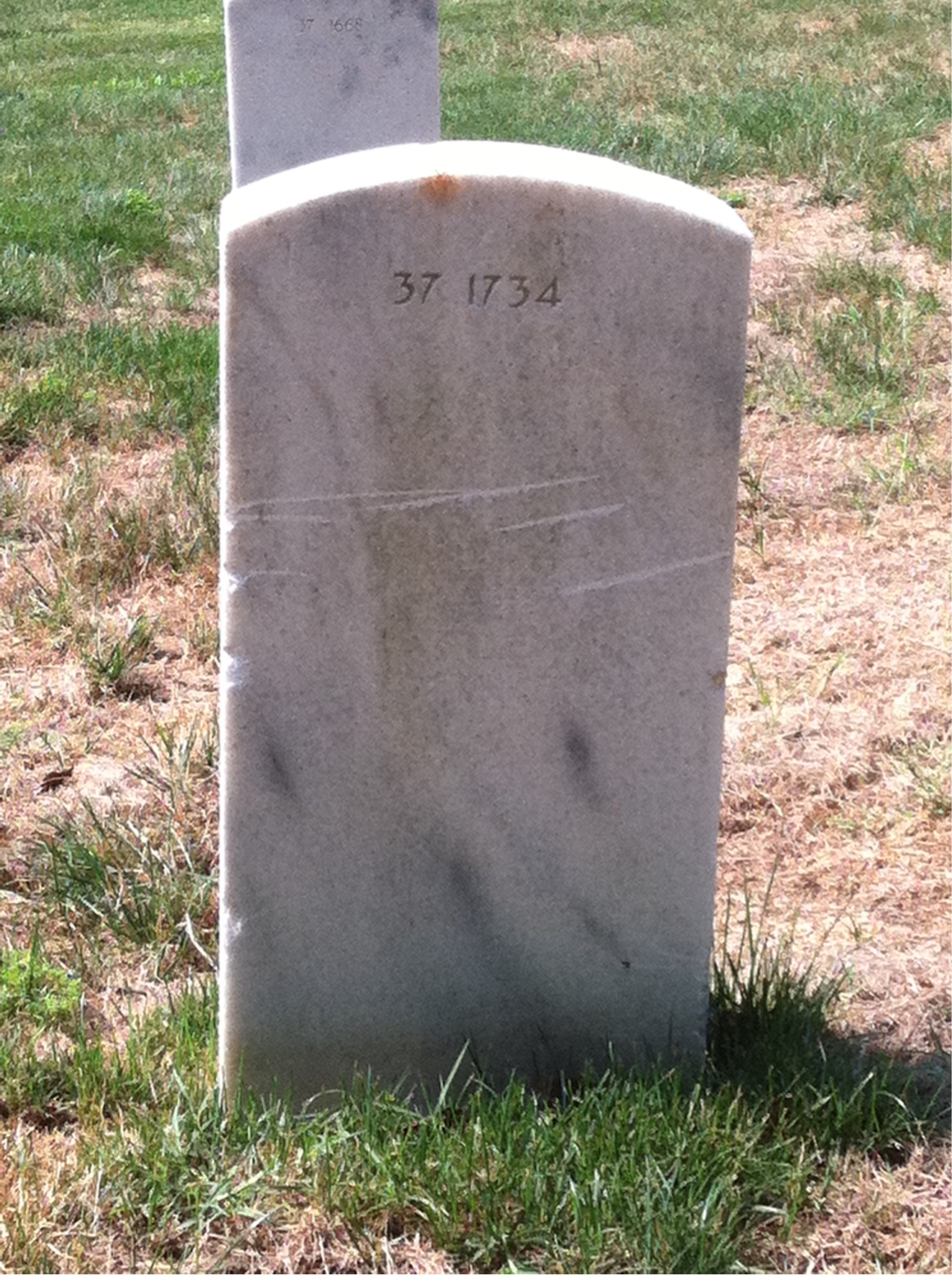 Back of headstone — Harold B Jackson