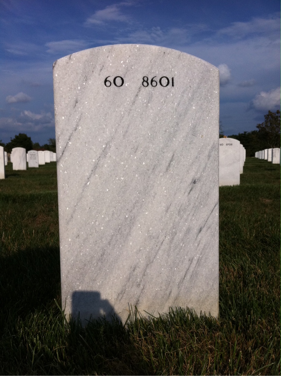 Back of headstone — Martin Troy